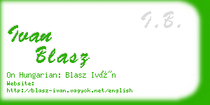 ivan blasz business card